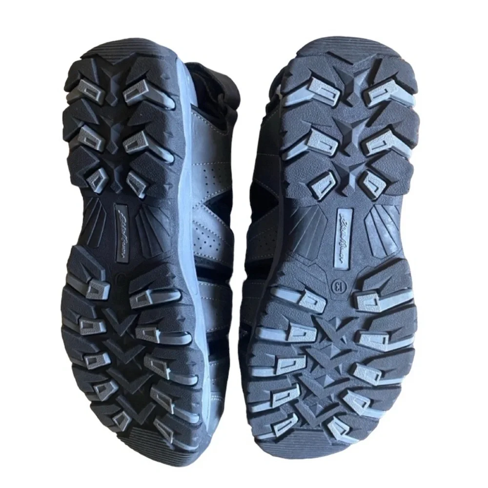 🛒🪻Eddie Bouer Men’s Breathable water shoe sandals,color gray charcoal,si…